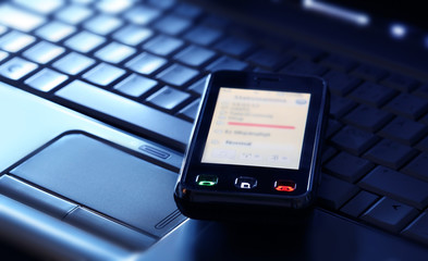 Laptop and Mobile Phone