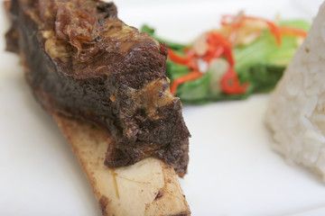 Beef rib food from makassar indonesia named konro