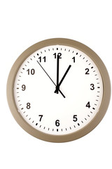 Wall clock isolated on white background