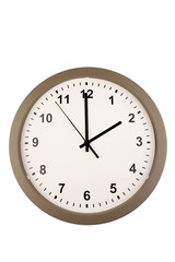 Wall clock isolated on white background