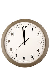 Wall clock isolated on white background