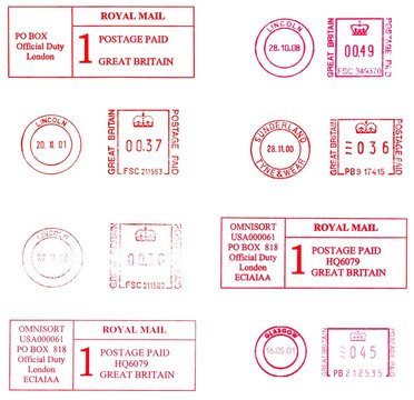 great britain; postage stamps