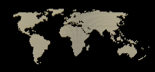 Fototapeta premium gold world on black