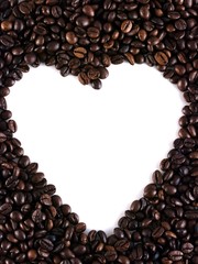 Coffee beans heart