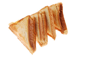 Toasts isolated on white background