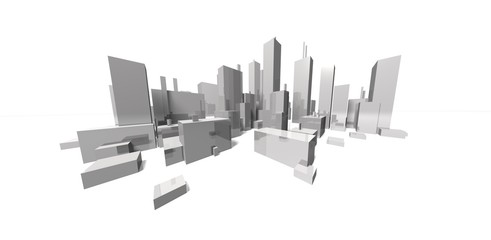 Fototapeta premium extreme focal distance skyline