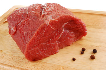 Fresh beef isolated on white background