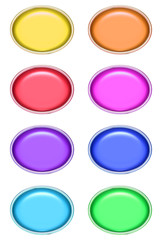 Oval Glossy Buttons