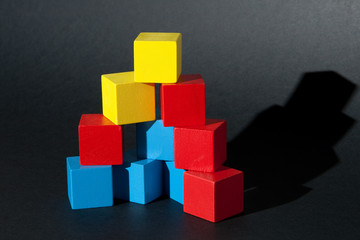 Pyramid of Wooden blocks