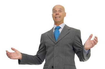 Businessman isolated against a white background