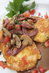 veal piccata with risotto rice