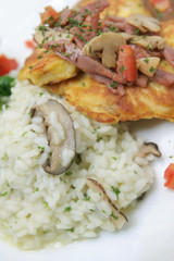 risotto rice with veal piccata