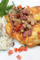 veal piccata with risotto rice