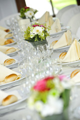 Beautifully laid wedding table