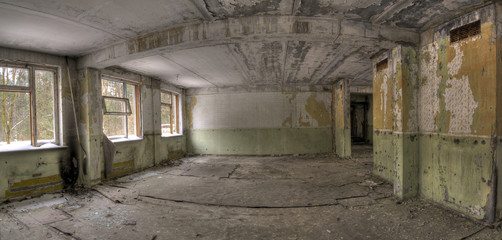 Abandoned building interior. HDR image