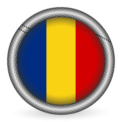 Fototapeta premium Romania flag button