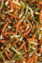 Obraz premium Texture of 3 colors pasta