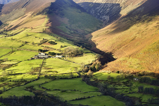 Isolated Farm In The Newlands Valley