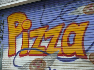 Graffiti 'Pizza' in Kreuzberg