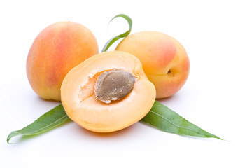 Halbe und ganze Marille von oben