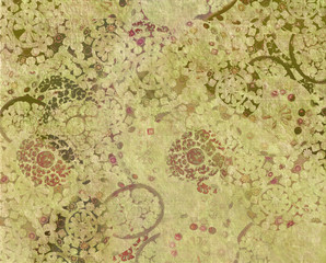 antique jewel print on parchment background