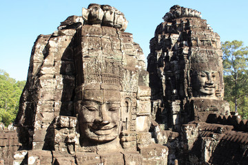 Face towers in Bayon, Angkor Thom, Cambodia