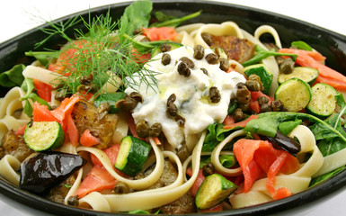 Salmon Fettucini