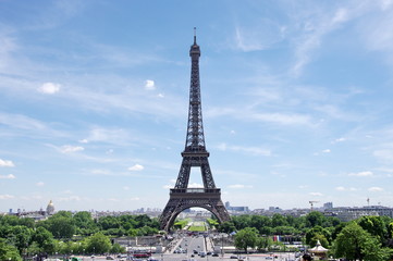 La Tour Eiffel vue du trocadéro, Paris, France.