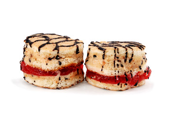 beautiful delicious cake from Biscuit dough with marmalade..