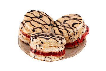 beautiful delicious cake from Biscuit dough with marmalade..