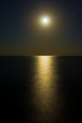 The moon and sea