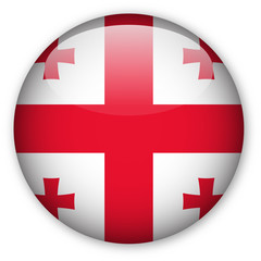 Obraz premium Georgia Flag button