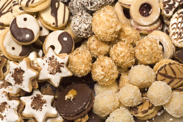 Assortment of delicious home-made Christmas cookies