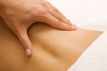 Tranquil scene, massage in a spa center