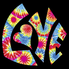Tie Dyed Love Symbol