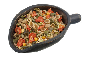 scoop of whole wheat vegetable soup mix