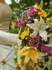 Gros bouquet de mariée
