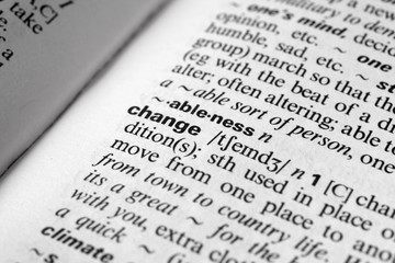 Change - Dictionary definition of business word