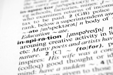 Inspiration - Dictionary definition of business word