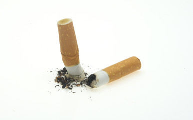 Two cigarettes butt