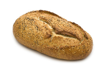 fresh bread on white background