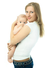 young mother with her baby