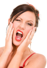 Screaming woman