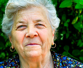 Smile of an old woman