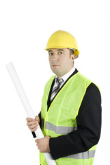 Engineer with project