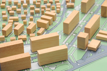 Obraz premium Urbanistic architecture model