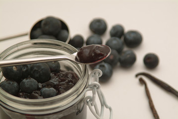 selbstgemachte Blaubeerenmarmelade