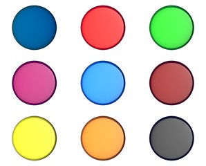 Button, farbig sortiert