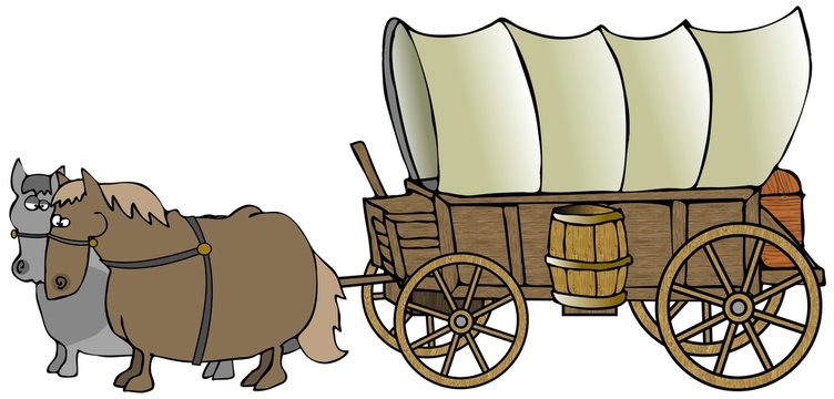 Covered Wagon Cartoon Images – Browse 495 Stock Photos, Vectors, and