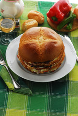 Panino farcito con verdure e formaggi - Contorni - Lombardia